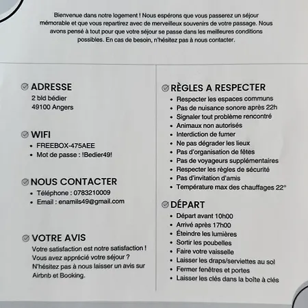 Le Petit Bédier Apartamento Angers